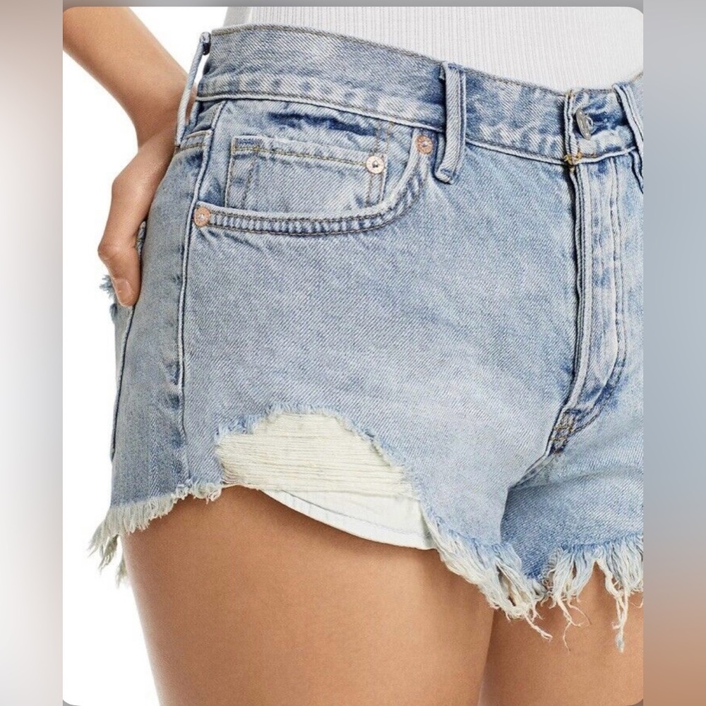 Free People Loving Good Vibrations Jean Shorts 24